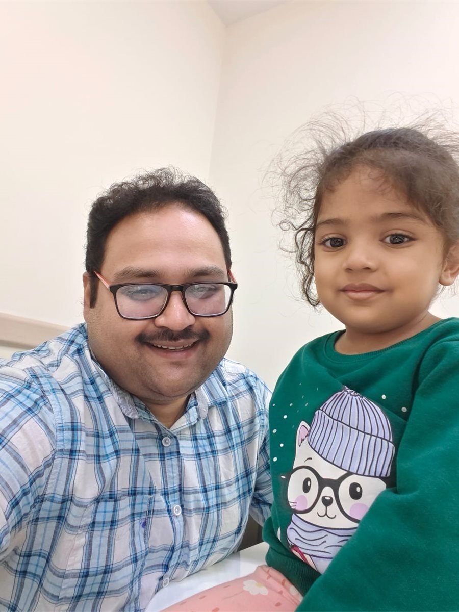 Dr. Saurodip Maity at work in the clinic